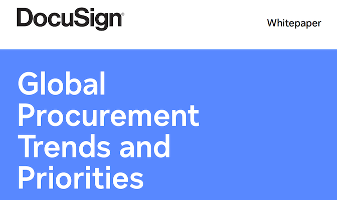 Global Procurement Trends and Priorities - DocuSign